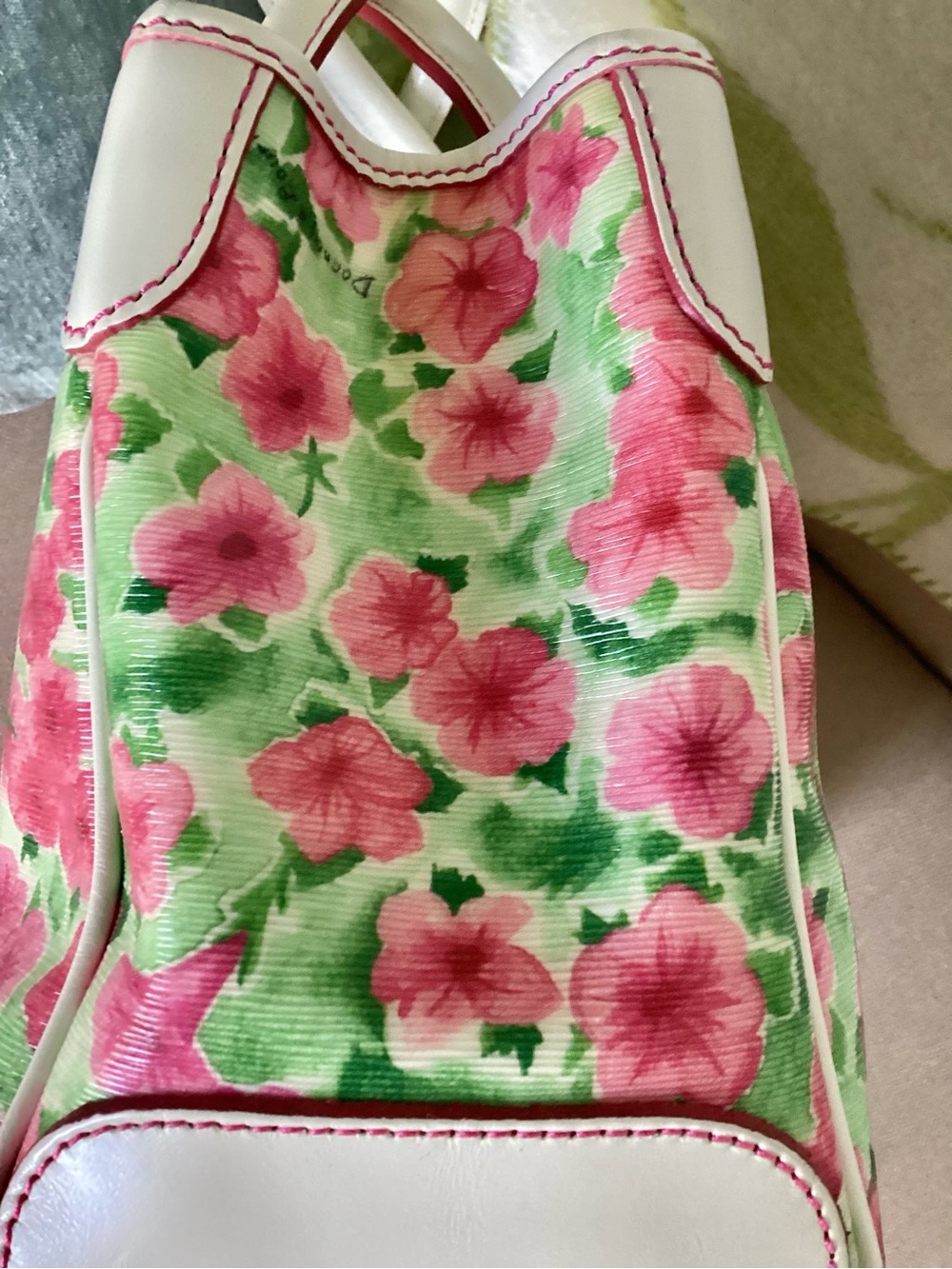 Dooney & Bourke White & Pink Floral Satchel - Picture 12 of 16